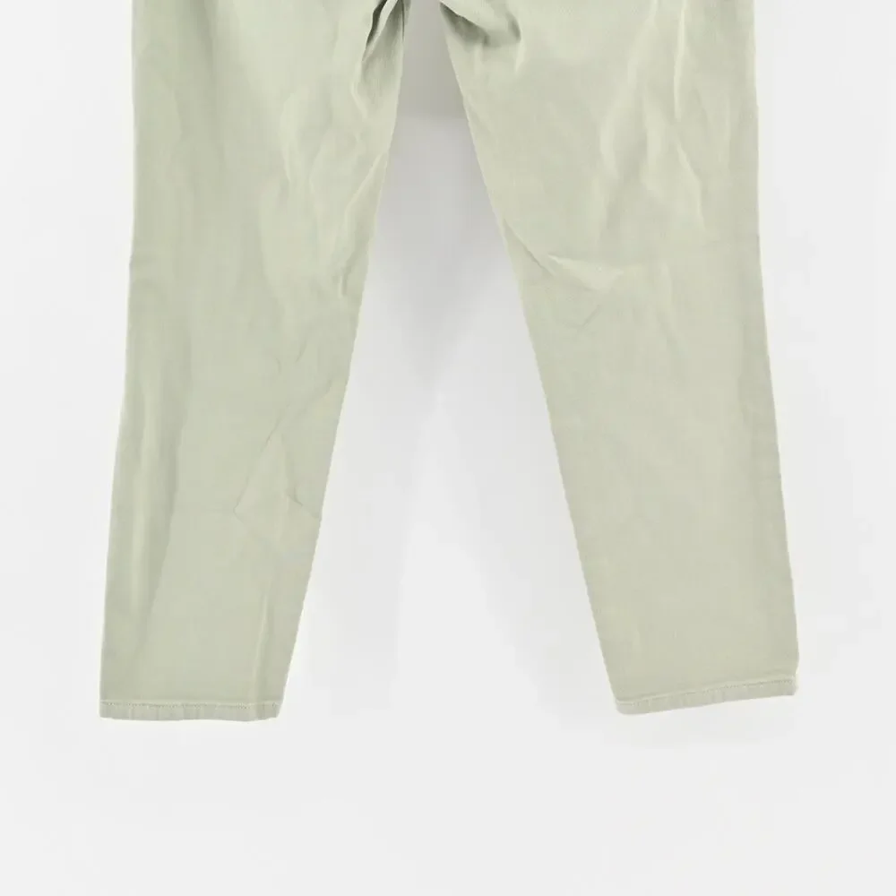 Tory‎ Burch Jeans Womens Size 28 Alexa Cropped Skinny Leg Green Mid Rise Denim